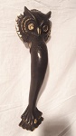 Eule Trgriff mit Haken Bronze 36 cm