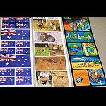 3er Aufkleber Sets Flagge, Tiere und Comic Australiens