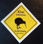 Aufkleber Roadsign Schild Kiwi New Zealand