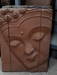 Stein-Art Platte Fliese Buddha Gesicht