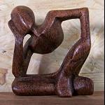 Abstrakte Figur Meditation Holz 5cm