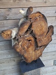 Holz Urwald Baumscheibe +Stnder 78cm