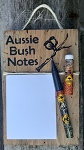 Wand Notizblock + Kuli altes Aussie Brett