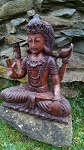 30cm sitzender Buddha Suarholz filigran