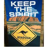 Poster Stoffbanner Uluru keep the spirit