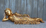 Buddha Thailand 65 cm liegend mehrfarbig
