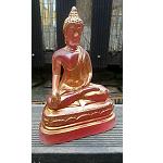 Buddha Figur Resin Rtlich 19,5 cm