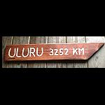 Holzschild Zaunlatte Uluru ca 55cm