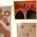 2 Poster Set mit Aboriginesmalerei  40cm
