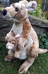 Stofftier Knguru mit groem Baby 42cm