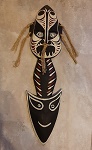 Papua Aborig Holz Maske Jger Pfeil 50cm