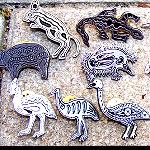 Pin Metall Aborigines Malerei silber