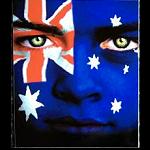Aufkleber Gesicht Flagge Australien