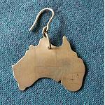 Ohrring Anhnger Australien Karte 3,5cm 