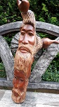 Holz Stamm iron bark Aborig Gesichtern 55c
