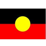 Aufnher Flagge Aborigines 8cm