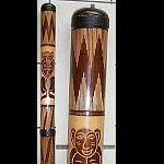 Didgeridoo Bambus,  beschnitzt