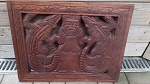 Holz Wand Relief Bild Krokodil Dance 60cm 