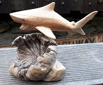 Riff Hai Shark aus Holz Treibholz 15cm