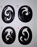 Maori Horn Carving Hook  4cm