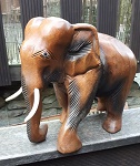 28cm Elefant Afrika Holz handgeschnitz