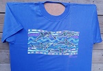 T-Shirt Dolphin Familie blau