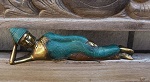 Buddha liegend Bronze antik 19cm