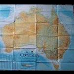 Land - Karte Australien, gesamt 100x87 cm
