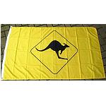 Flagge Fahne gelb Knguru Schild 150cm