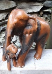 27cm Elefant Afrika Holz handgeschnitz