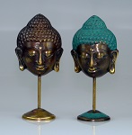 Buddhamaske auf Stnder Bronze 11 cm