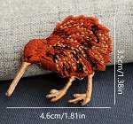  Aufnher Kiwi Vogel Neuseeland 4,5cm