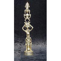 Ahnenbaum Bronze versilbert 42 cm