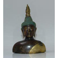 Buddha Bste Bronze Hhe 15 cm