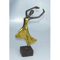 Tnzerin Bronze Gold ca. 33 cm